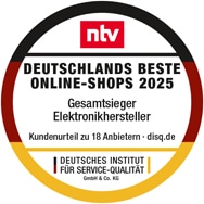 NTV Auszeichnung: Deutschlands beste Online-Shops 2025, Gesamtsieger Elektronikhersteller